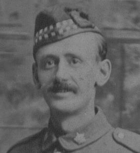 Portrait of a soldier with a mustache