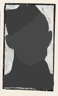 Grey silhouette of a portrait of a soldier
